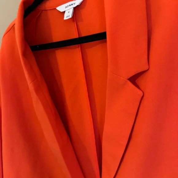 Old Navy Relaxed Blazer Warm Sunset Long Sleeve 2 Button Unlined Jacket - Picture 4 of 16